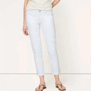 Loft Modern Cuffed Crop Light Pink Denim Size 10 Jeans